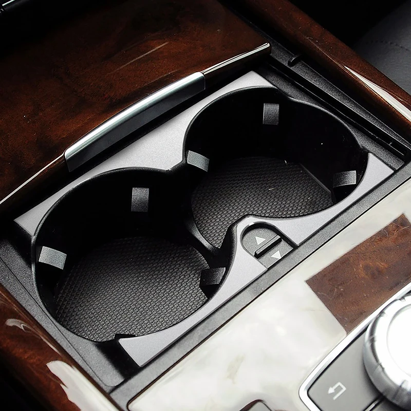 

Car Center Console Water Cup Holder Sequins Decoration Trim Aluminium Alloy For Mercedes Benz E Class W212 2012-2015 Stickers