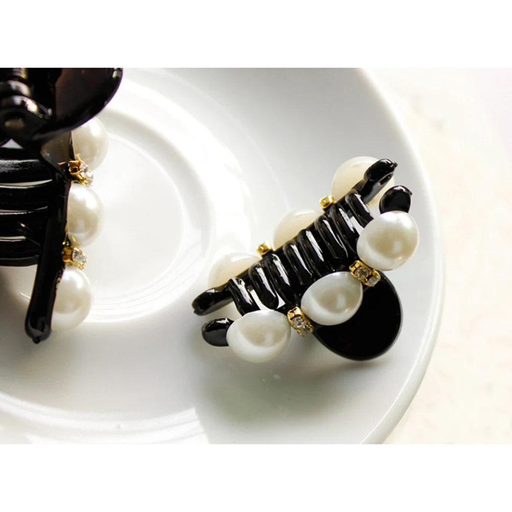 

2PCS Elegant Pearl Clip Girls Long Lasting Women Pin Quality Pearl Hairpin Women Lady Hair Claw Hair Clip Lady Claw