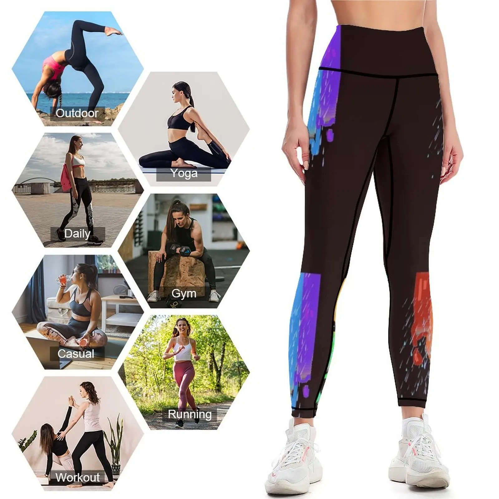 dripping Leggings sports for push up workout clothes for Womens Leggings