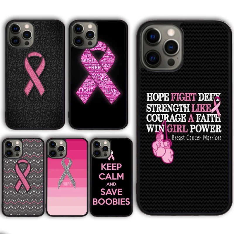 Girly Breast Cancer pink Ribbon Amazing Phone Case for iPhone 16 15 SE2020 13 14 11 12 Pro Max 6 7 8 Plus  coque fundas Shell