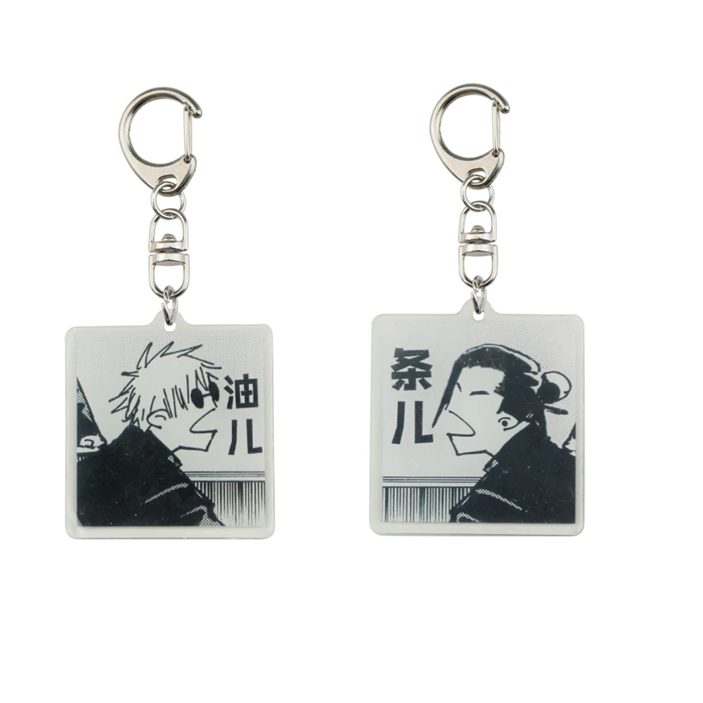 Anime Gojo Satoru Getou Suguru Acrylic Model Cartoon Pendant Toy Car Key Chain Jewelry Accessories Couple Gift
