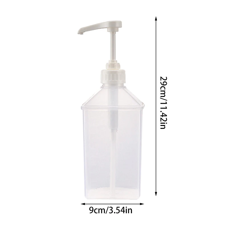 Syrup Dispenser Useful 1100ml Multi-Function Liquid Pump Hand Pressure Fructose Quantitative Syrup Squeeze Honey Plastic Bottle
