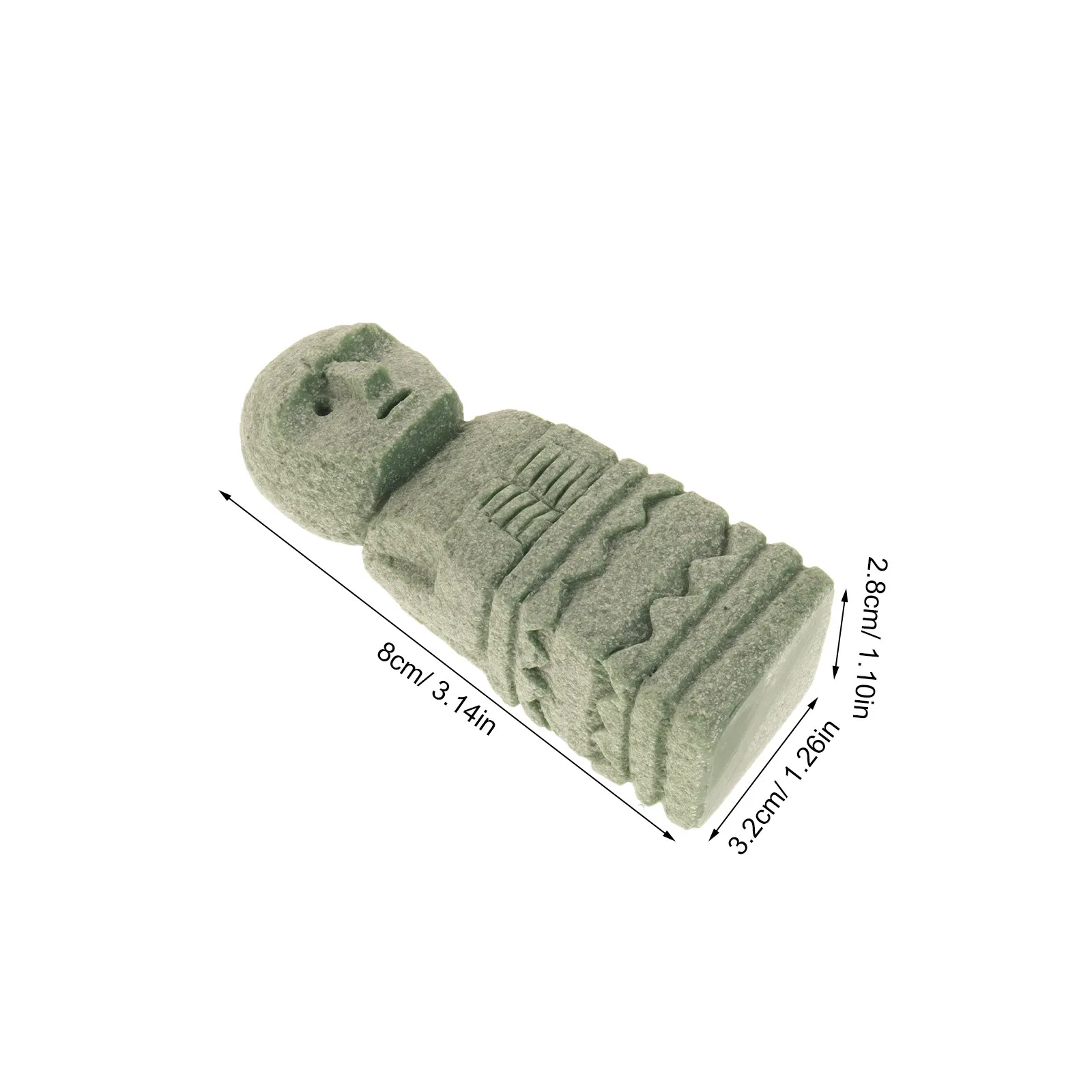 Zen Garden Statue Artistic Carved Face Sculpture Outdoor Stone Ornament Primitive Funny Craft Sculpture Garden Decor