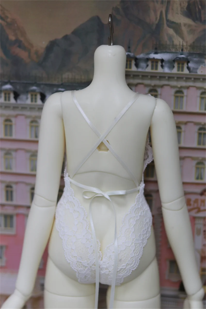 BJD Doll Toys Clothes Underwear Set Girls 1/3 Elegant Daily White Hollowed-out Lace Onesie Gifts Doll Accessories
