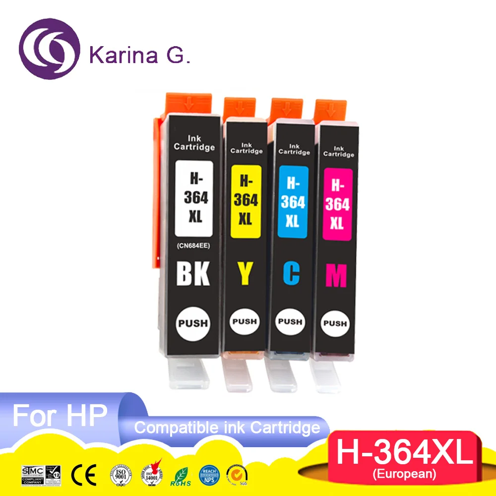 

Совместимый цветной струйный картридж 364 XL 364XL для принтера HP364 HP364XL HP Photosmart 5510 7520 B8550 Deskjet 3070A B109A