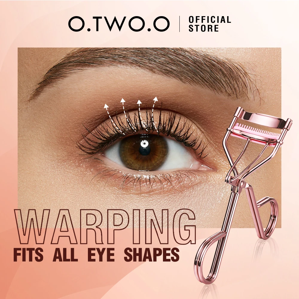 O.TWO.O Eyelash Curler Comb Eyelashes Fits All Eye Shapes Lash Lift Curling Clip Eye Makeup Tools With 1 Silicone Refill Pads