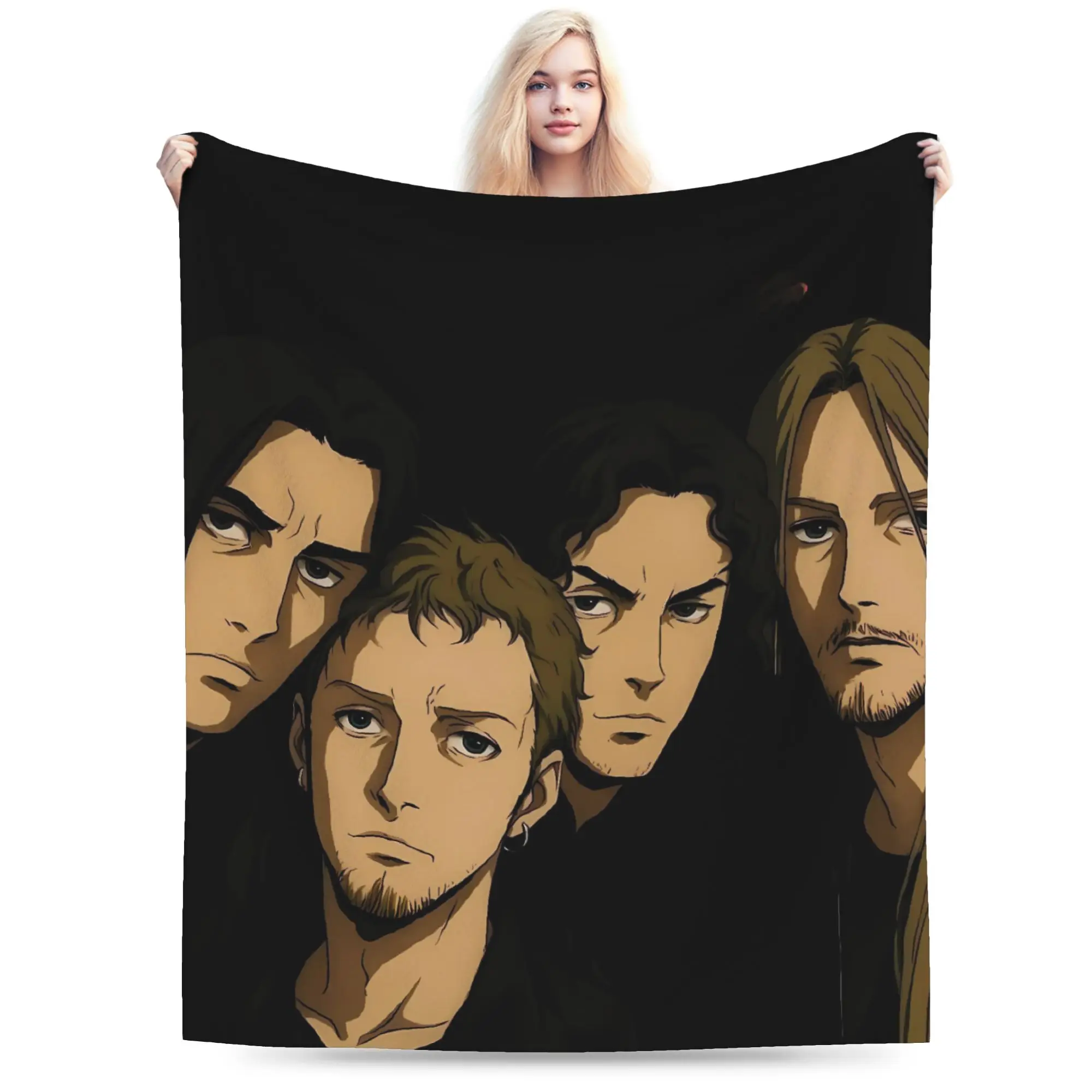 Rock Band Alice in Chains Flannel Blanket  Warm Soft Throw Blanket for Bedroom Picnic Comfortable Bedspread Sofa Bed Cover