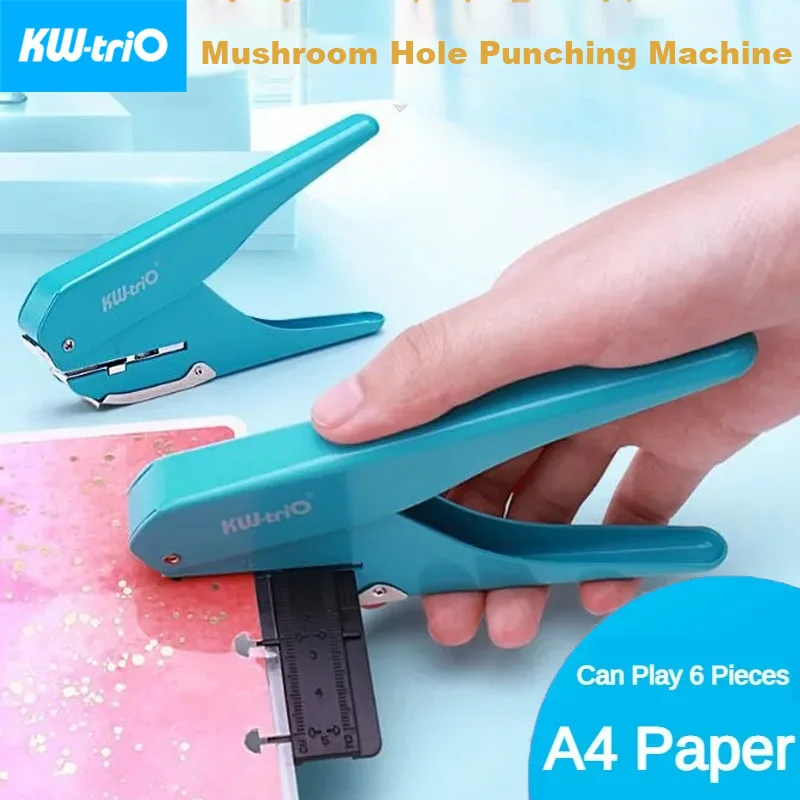 Single Mushroom Hole Puncher Distance reference For DIY Handicrafts Card Craft Loose-leaf Hole Paper Punch Office Stationery