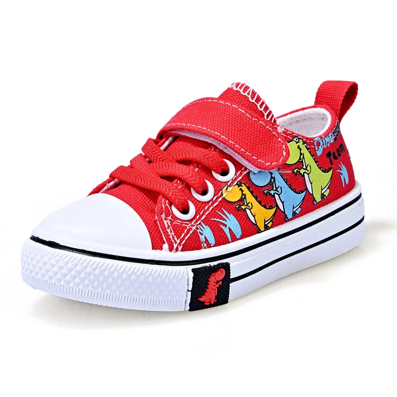 Zapatos de lona de dibujos animados para niños y niñas, zapatillas bajas informales, transpirables, antideslizantes, a la moda, para primavera