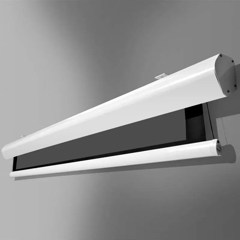 100'' 120 inch Motorized Tab-Tension Projection Screens Wireless Remote Control Electric Screen For 3D DLP UHD Laser Projector