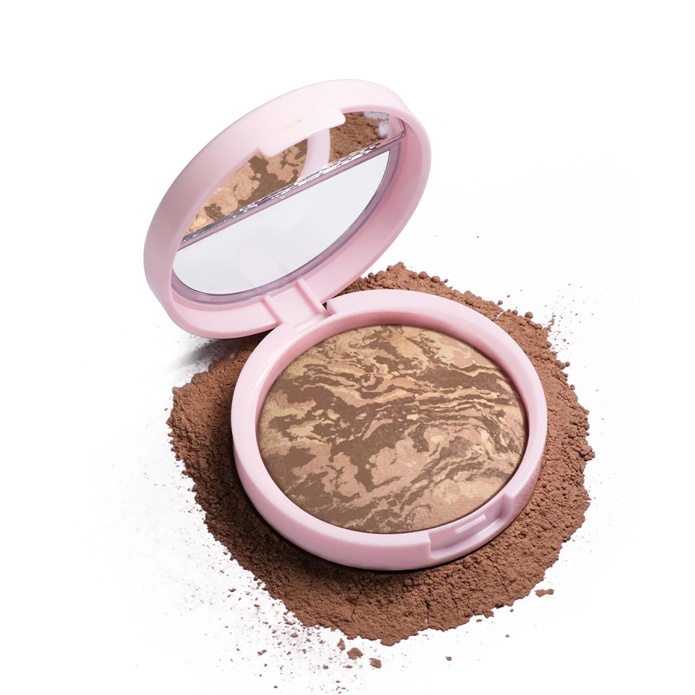 NEW YORK Baked Brighten Color Correcting Powder Foundation Fair Buildable Light to Medium Coverage Demi-Matte Natural Finish