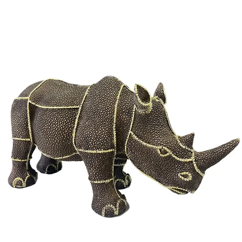 for Rhino Ornament Animal Sculpture Light Luxury High End Home Decoration Living Room Entrance Office Desktop Ornament