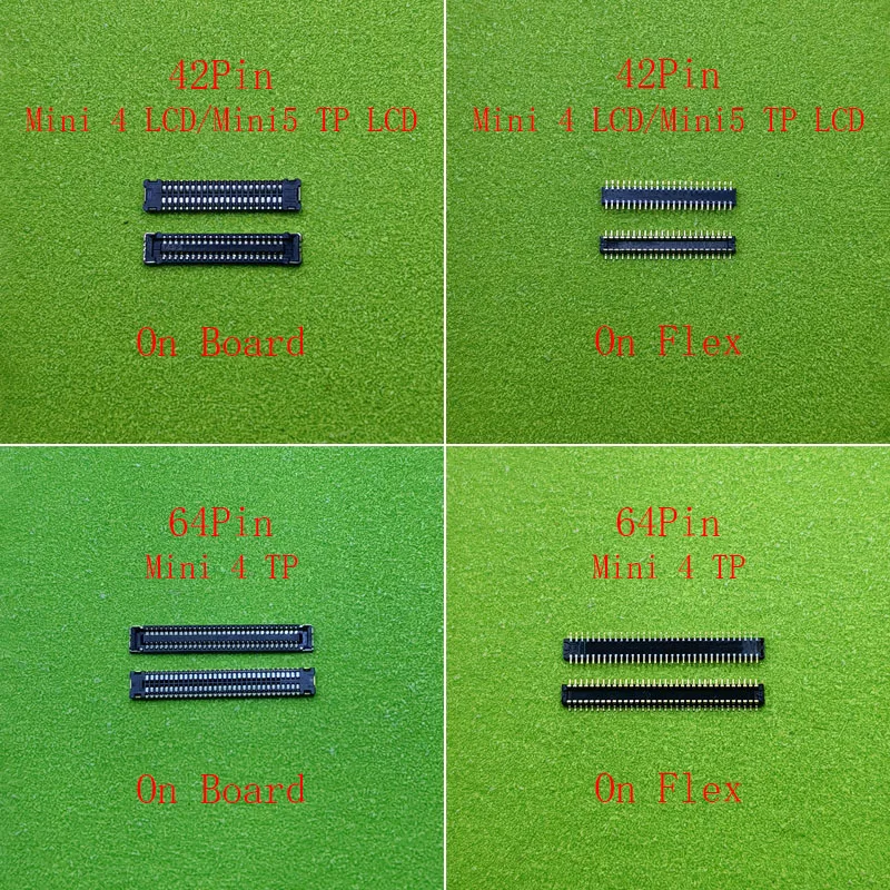 2PCS 42/64 Pin Touch Screen LCD Display FPC Connector for iPad Mini 4, 5, and Pro Models A1538, A1550, A2133, A2124, A2125
