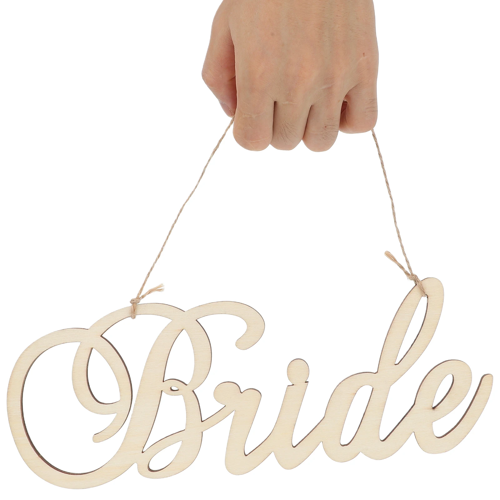 

2pcs Wooden Letter Hanging Decor Hollow-Out Design For Home Office Bedroom Party Decoration Beige Wall Ornament