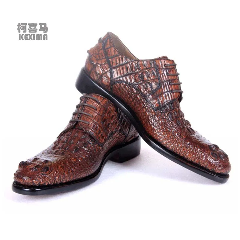 

hulangzhishi new arrivla men crocodile leather shoes Brush color Men formal shoes business Dress shoes trend men shoes