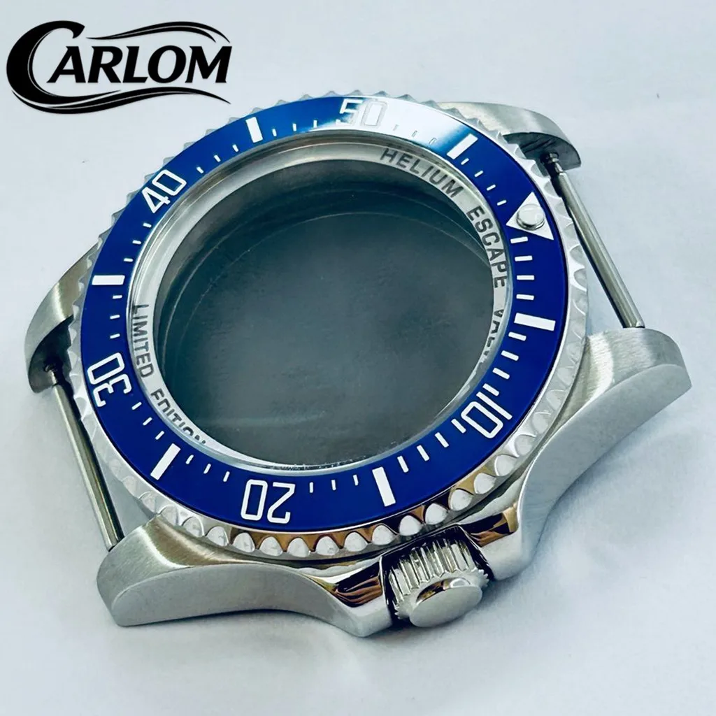 44mm Watch Case Fit NH34 NH35 NH36 NH38 NH39 NH70 NH72 Movement Sapphire Glass Ceramic/Aluminum Bezel SEA Big DEEP Homage