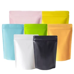 Thicken Matt Stand Up Colors  Aluminum Foil Zip Lock Bags Snack Food Candy Gifts Heat Sealing Resealable Storage Packaging Bag