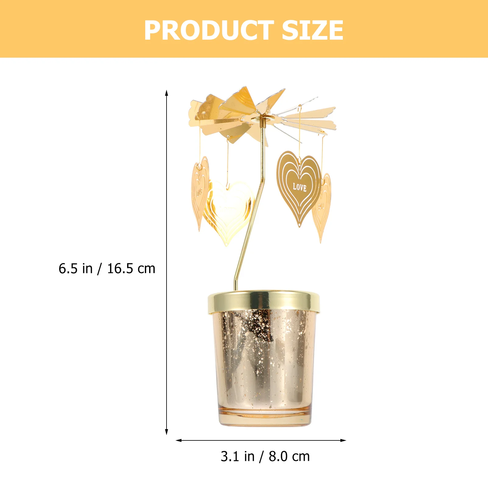 

Rotating Candlestick Exquisite Romantic Holder for Dining Table Decorative Candlelight Warm Atmosphere Decor