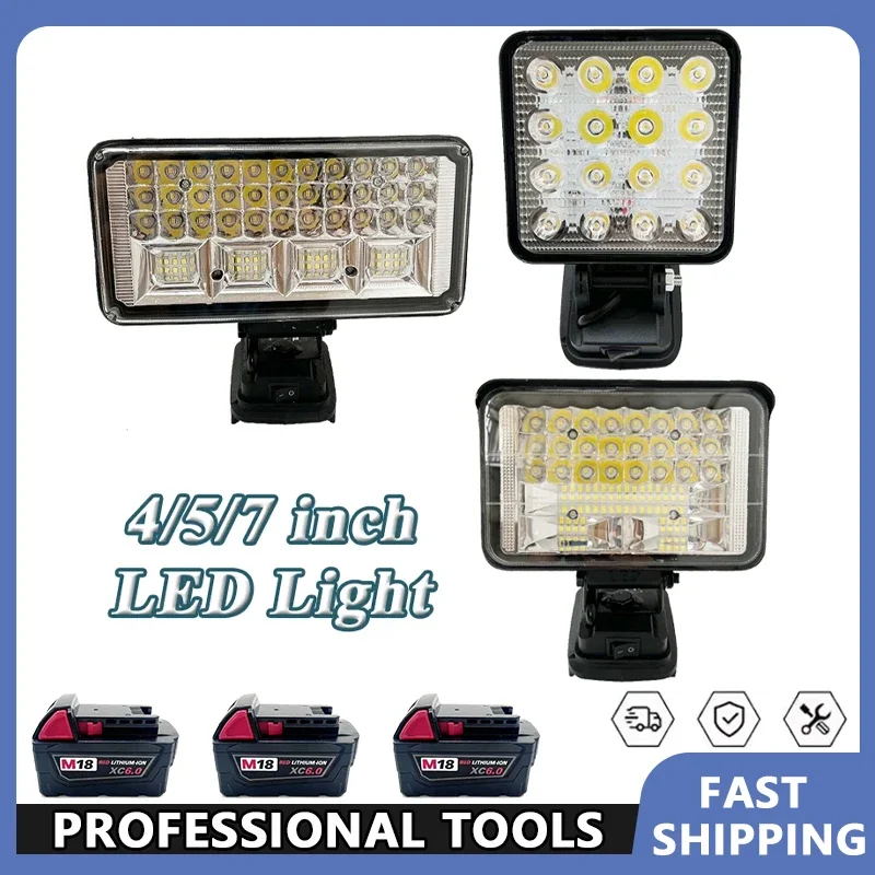 

Fit Makita Fit 18V Battery 4/5/7Inch Led Light Portable Spotlights Cordless Outdoor Work Fishing Handheld Emergency Tool Light