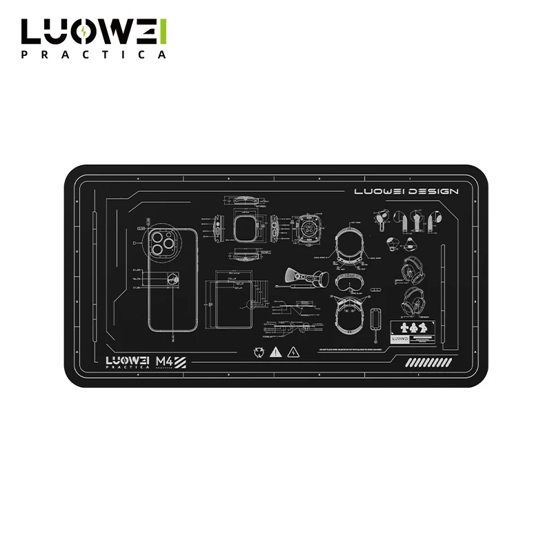 Almohadilla aislante LUOWEI M4, almohadilla de trabajo de reparación de ordenador portátil y teléfono móvil resistente a altas temperaturas para soldar almohadilla antiescaldado de silicona