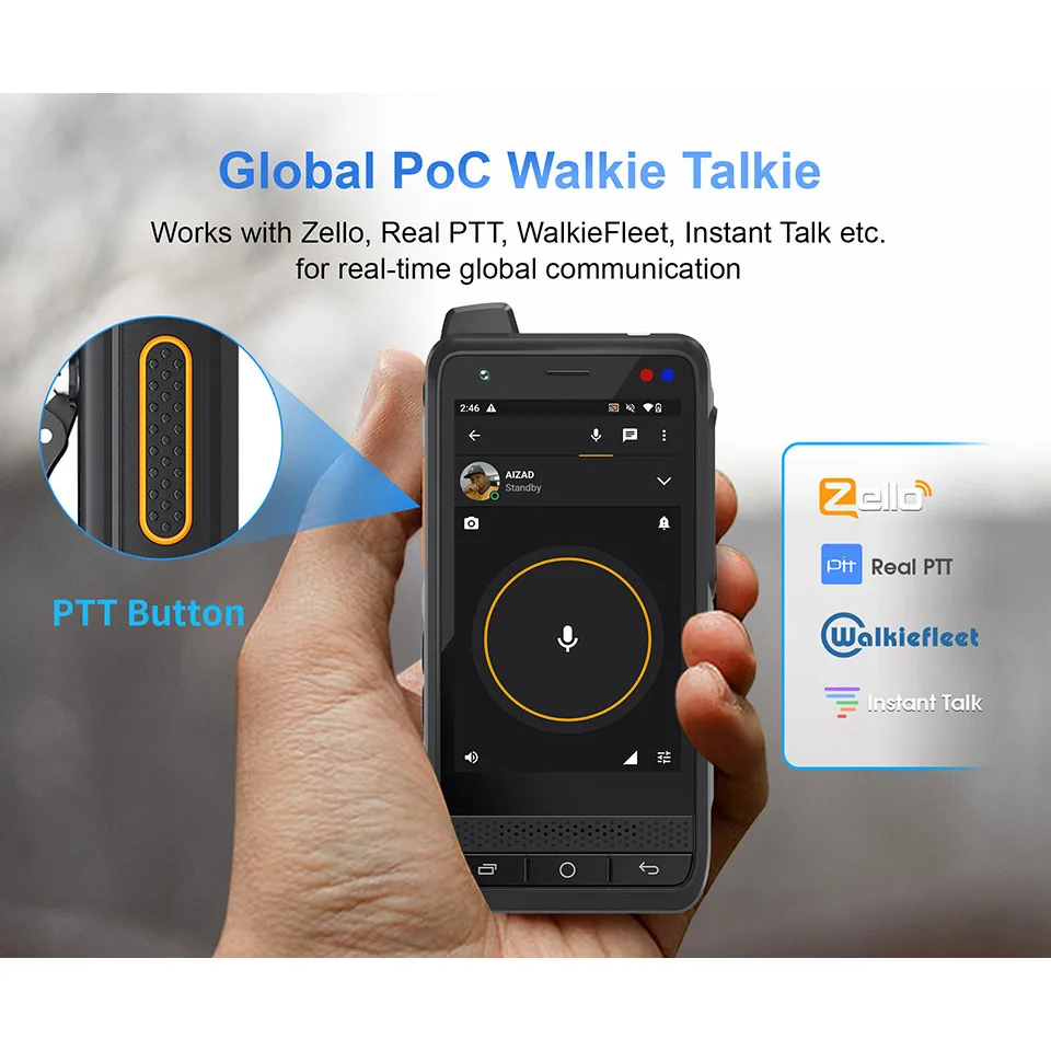 NEW UNIWA F400 4G Zello Walkie Talkie Rugged Smartphone 4