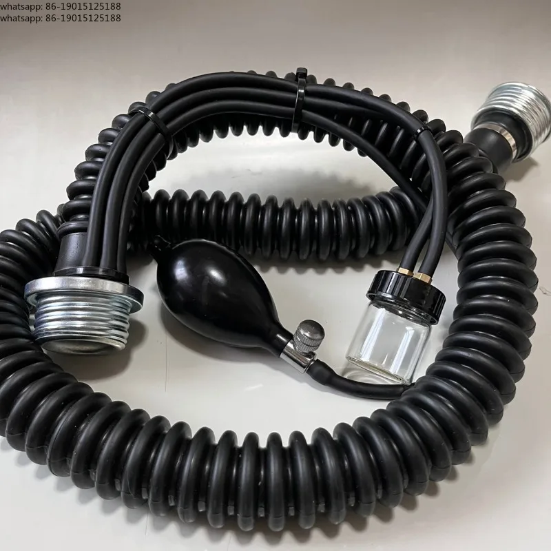 2026 Factory Direct Gas Mask Accessories Special Air Guide Tube with Metal Connector Rubber Hose