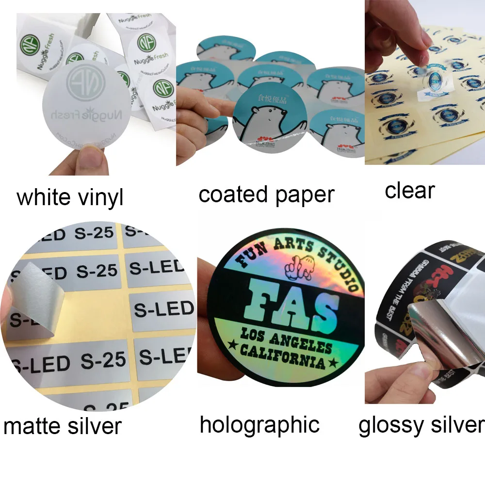 Anpassen von runden Logo-Aufkleber bedruckte Geschenks iegel Farb verpackung Dekorations etiketten beschichtetes Papier Rechteck Aufkleber 2-6cm – Detail 3