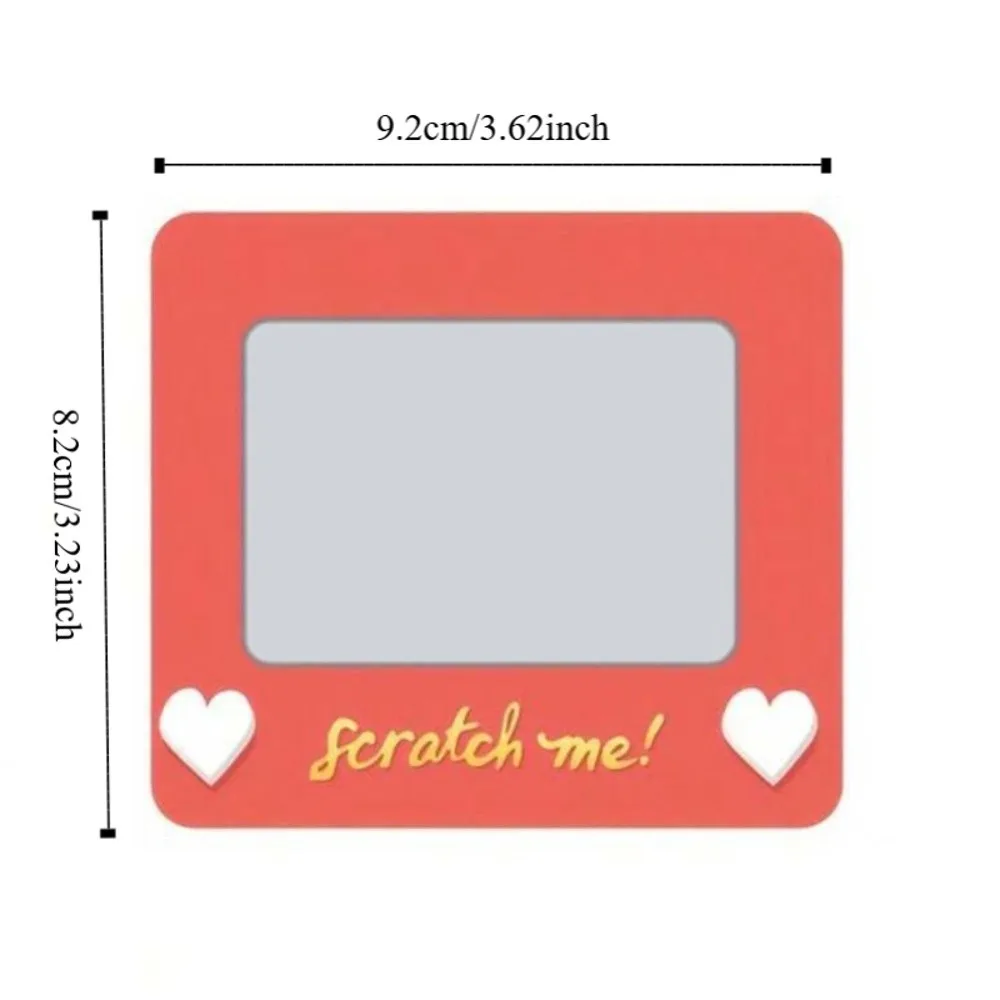 10 قطعة DIY بها بنفسك عيد الحب خدش بطاقة الأحمر القلب نمط الحب قسيمة مستطيلة ورقة الذكرى لعبة تذاكر الزفاف #6