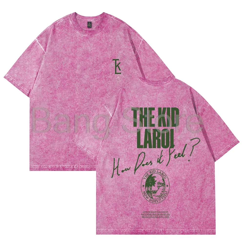 تي شيرت The Kid LAROI كيف يشعر بالغسل من القطن للجنسين برقبة دائرية وأكمام قصيرة #2