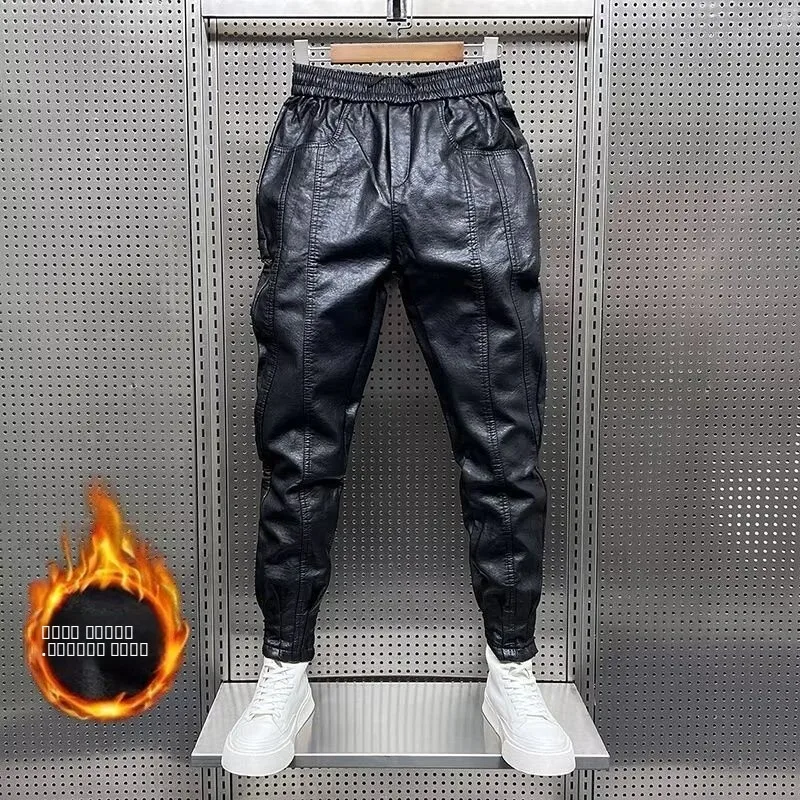 

Men's Fce Lined Windproof Casual Thiened Slim Fit Long Pants Autumn Winter Motorcycle Riding Outdoor Ci Walk Polyester...