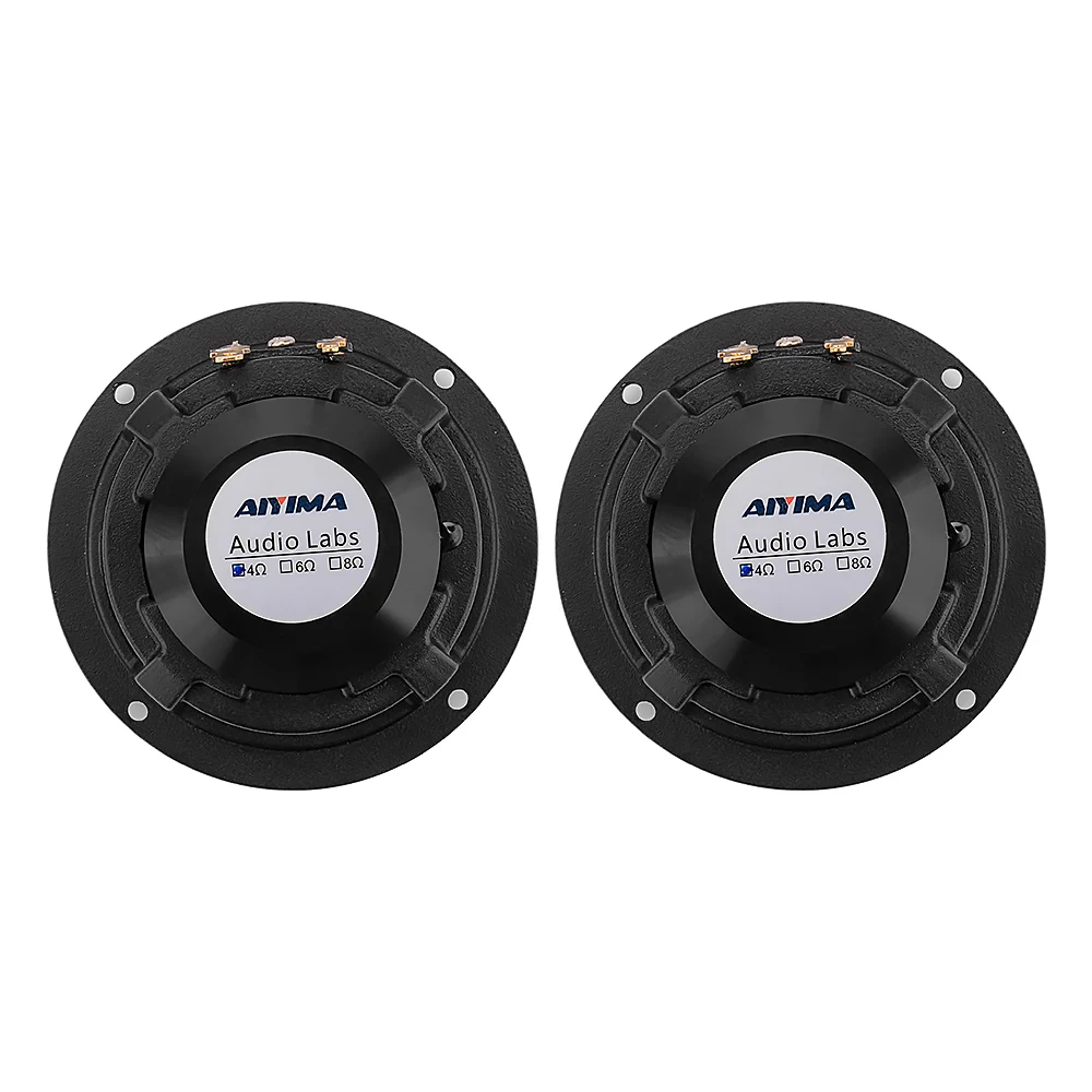 AIYIMA 2Pcs 3 Inch 4 Ohm 8 Ohm 15W Midrange Speaker Wool Basin Aluminum Frame Car Loudspeaker Home Theater Full Range Speaker
