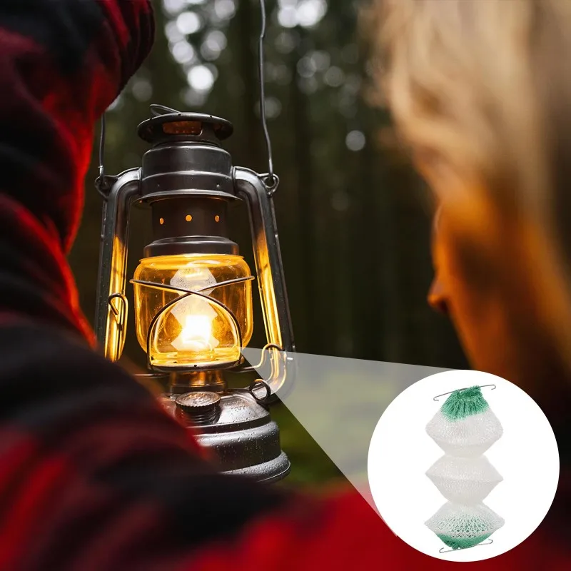 A20F-For Outdoor Lighting 12 Pack 3-Layer Accordion Shape Gas Lantern Mantles- Gas Lamp Replacement Parts