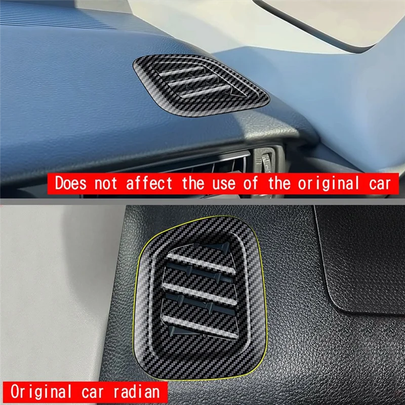 BB-For سوزوكي سباشيا 2017-2022 سيارة الجبهة تنفيس الهواء لوحة القيادة A/C منفذ غطاء إطاري ألياف الكربون نمط RHD استبدال