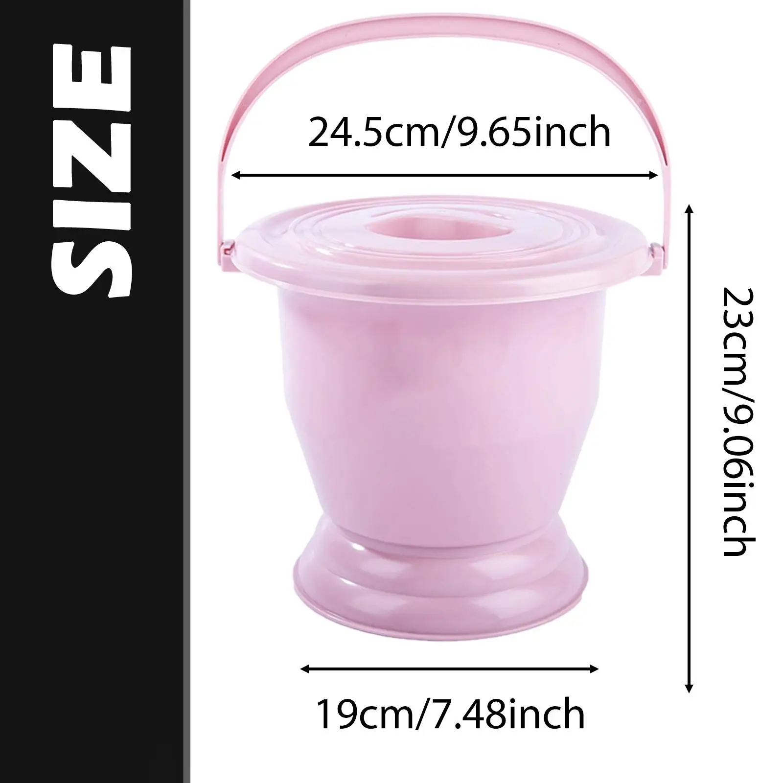 어린이 여성 남성 노인을 위한 뚜껑이 있는 휴대용 변기 변기 흡입기