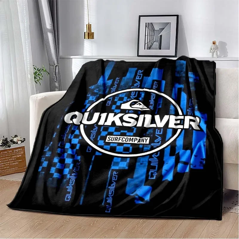 Tavola da surf Quiksilver Logo del marchio flanella morbida coperta calda coperta retrò letto camera da letto soggiorno divano coperta portatile da