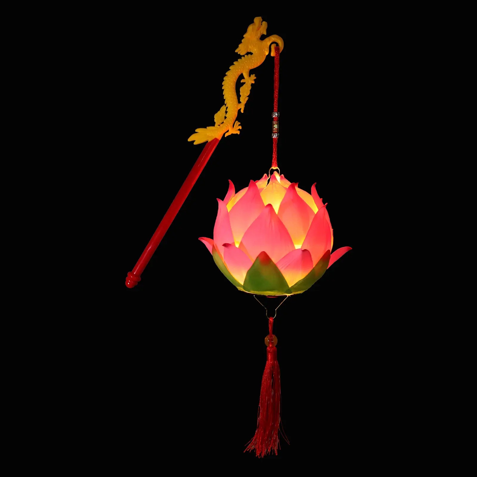 1Set Chinese Style Lotus Lantern Lightweight Fabric Plastic Decorative Festival Party Wedding Photography Prop