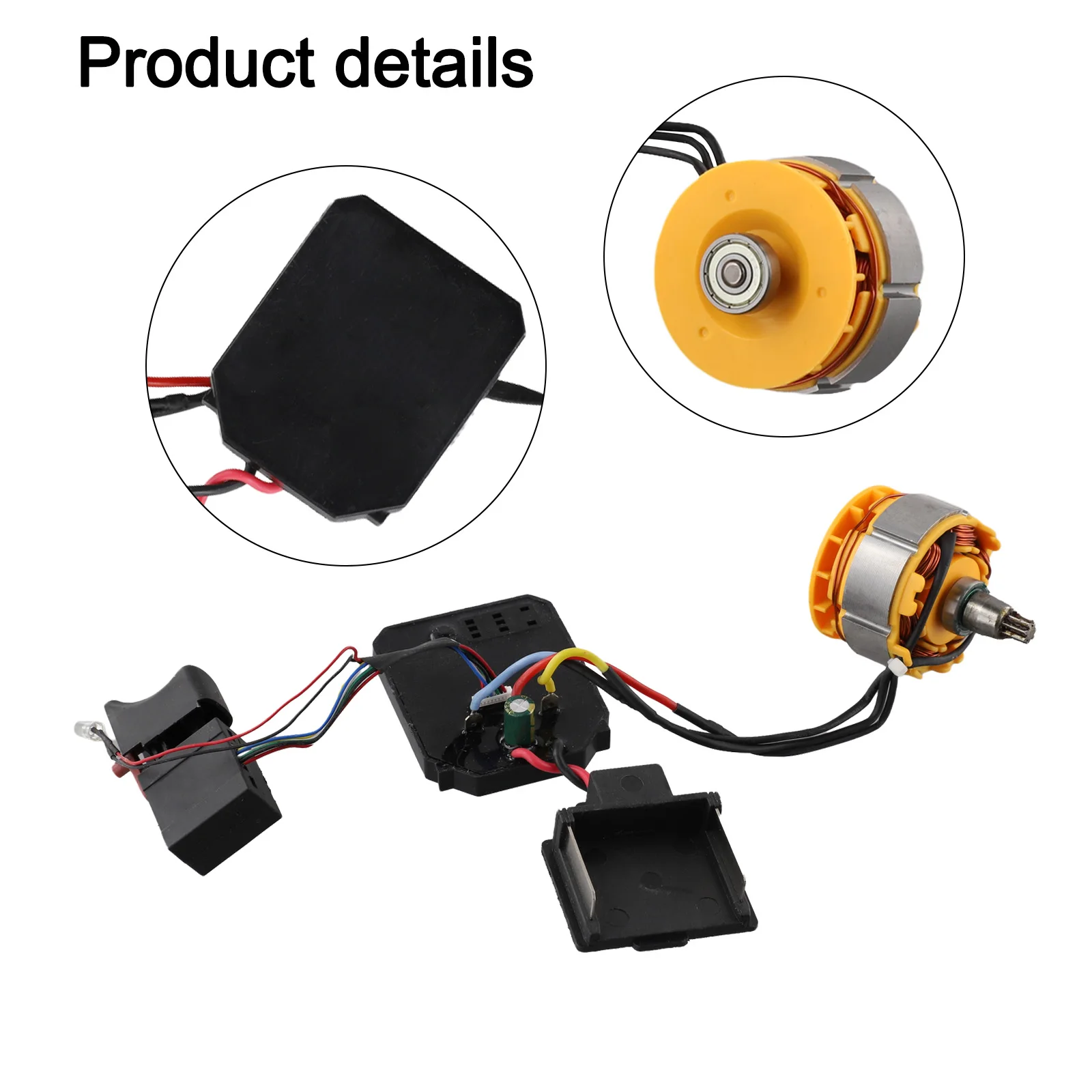 For Electric Tools Brushless Motor Assembly Lithium Brushless Motor Assembly Motor Assembly Control Board Component 63x53mm Size