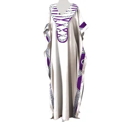 V-Ausschnitt Dashiki Afrikanische Robe Kleider für Frauen Bunte Tägliche Kausal Lose Afrikanische Kleider für Frauen Knöchellanges Kleid WY5497