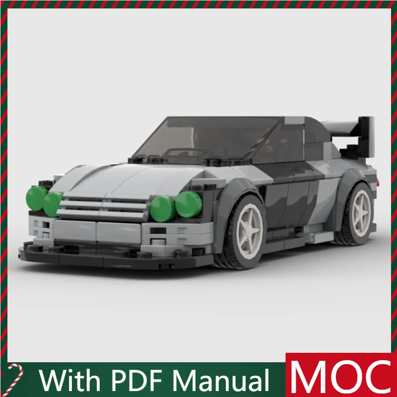 317 PCS di Vendita Caldo MOC Grigio Auto Da Corsa Modello Modulare FAI DA TE Set Building Blocks Per Bambini Assemblaggio Display Giocattoli Festival Regalo A Sorpresa