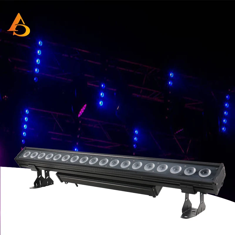 18x18w RGBWAUV 6in1 Batterij Muurwasbalk Licht Waterdicht Buiten Professionele Podiumverlichting voor Bar Bruiloft Muziekfestival