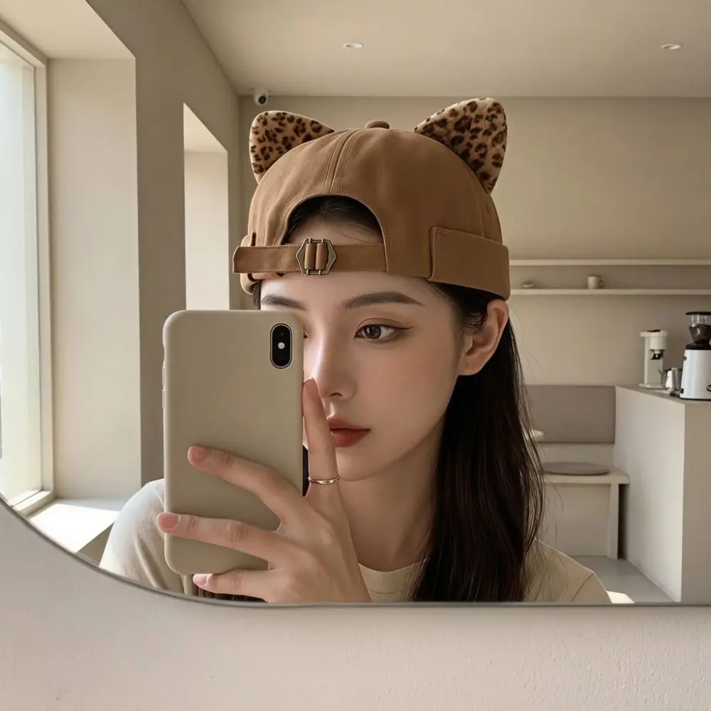 chapeu-leve-e-fofo-com-orelhas-de-gato-sem-aba-respiravel-ajustavel-bone-protetor-solar-com-estampa-de-leopardo-gorro-criativo-para-atividades-ao-ar-livre