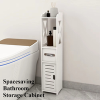 Bathroom Storage Cabinet Floor To Ceiling Toilet Side Shelf Multilayer Storage Cabinet Spacesaving Large Capacity Organize Shelf
