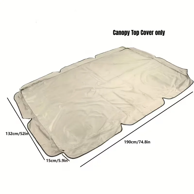 Telhado de substituição para balanço de varanda, capa de balanço ao ar livre, design de dossel durável, capa de fácil instalação, capa de substituição