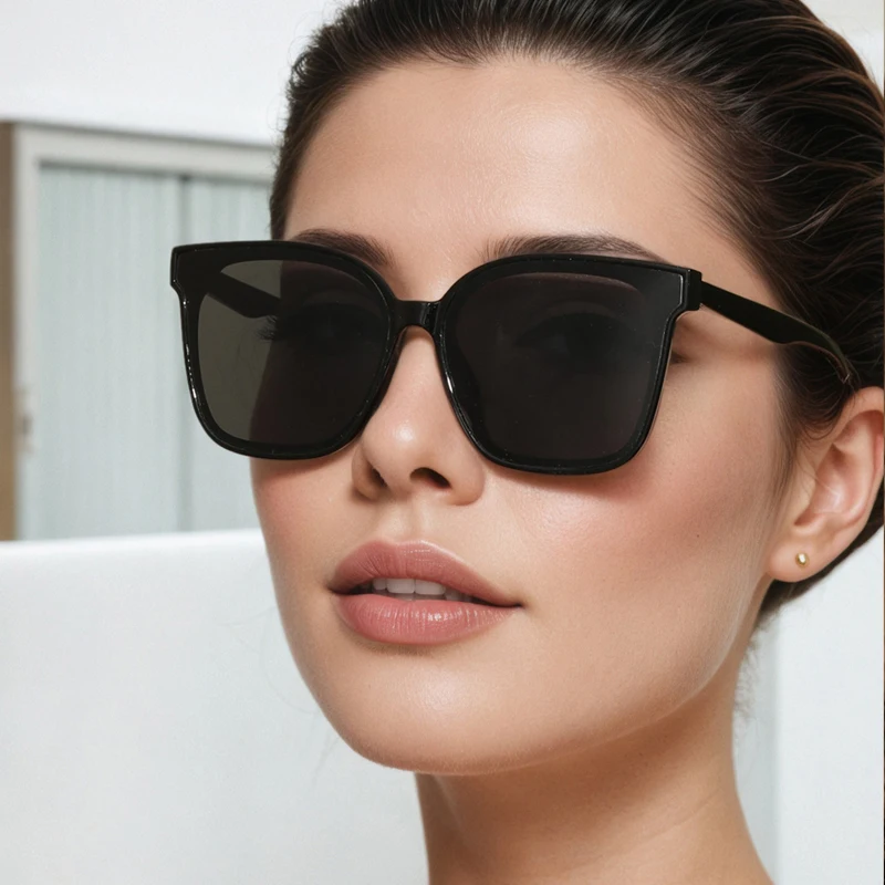 Occhiali da sole per auto 3 pezzi Nuovi occhiali da sole quadrati oversize Lenti sfumate retrò Occhiali da sole per esterni per donne Occhiali Cat Eye