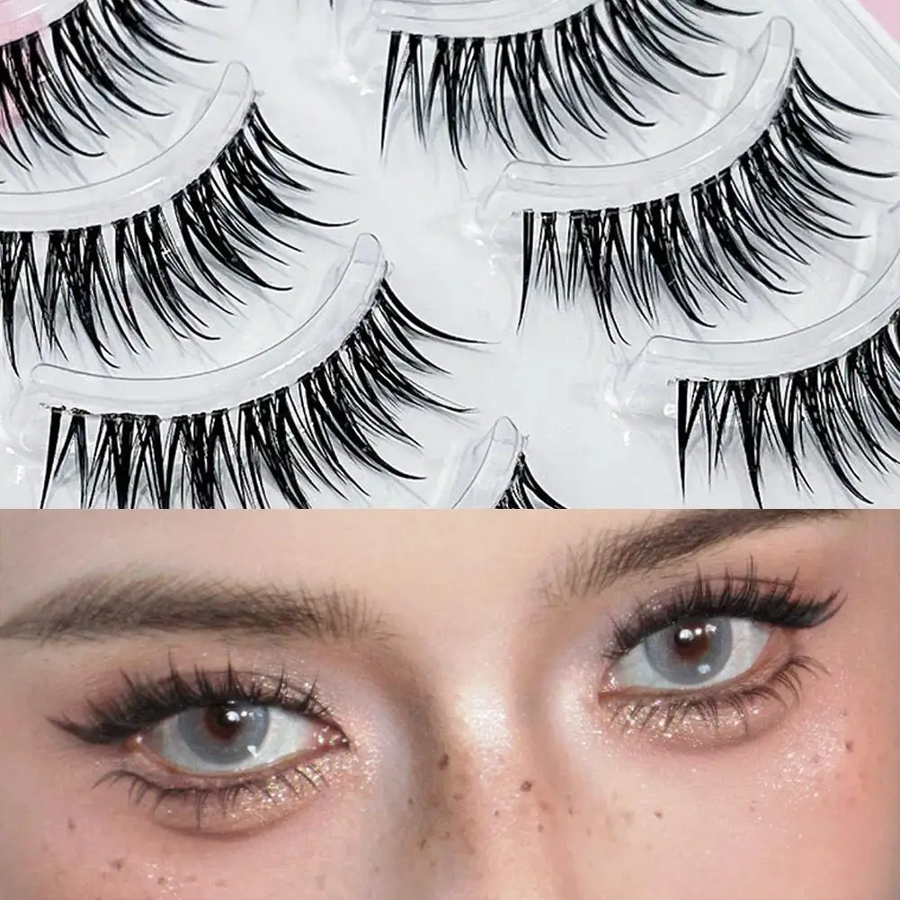 ขนตาปลอมวันพีซ หนา งอน 3 มิติ แบบลิตเติ้ลเดวิล ขนตาปลอมแบบธรรมชาติ สำหรับต่อขนตา อุปกรณ์แต่งหน้า ขนตาปลอมแบบใส W5H1