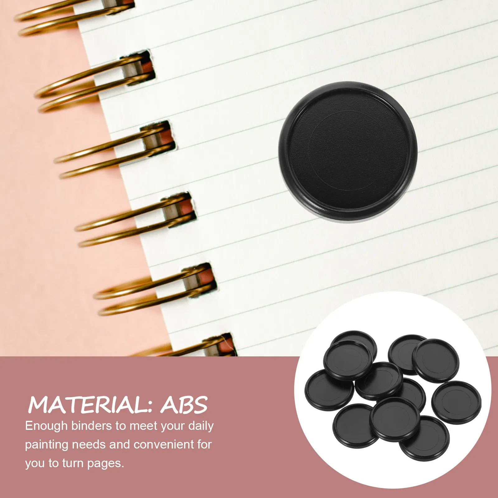 44Pcs Transparent Plastic Binding Discs ABS Loose Leaf Binder Rings for Notepads DIY Memo Filing Office School