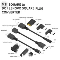 D​C Power Adapter Connector Cable Cord for MSI GE76 GE66 Raider GP76 GP66 GT83VR 7.4x5.0 5.5x2.5mm to 4Holes Adapter Converter