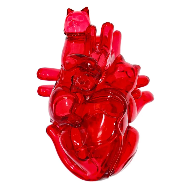 

In Stock Cat X Heart Soft Rubber Cute Cat Assembly Toy Multiple Color Classic Pretty Charm Collectible Gift Series Ornaments