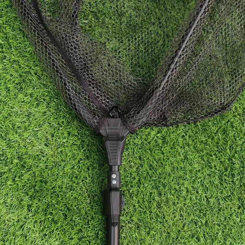 

【БОЛЬШАЯ РАСПРОДАЖА】Рыболовная сеть с мелкой сеткой, складная, из алюминиевого сплава, черная, многосекционная удочка для рыбалки