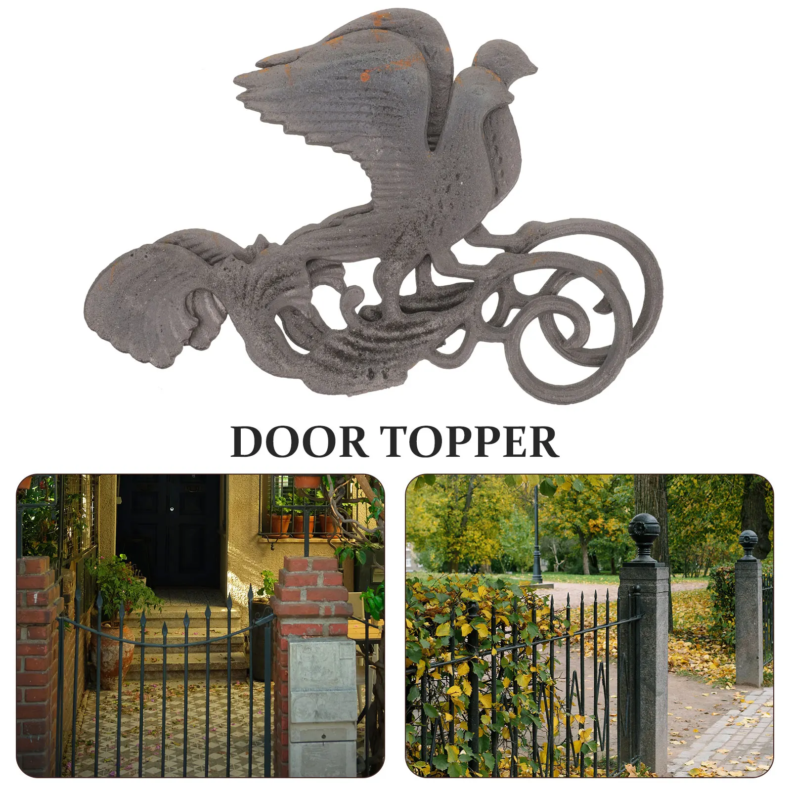 

Dove Door Topper Finial Decorative Ornament Silver Sturdy Durable Scratch Resistant Elegant Creative Design Replacement Outdoor